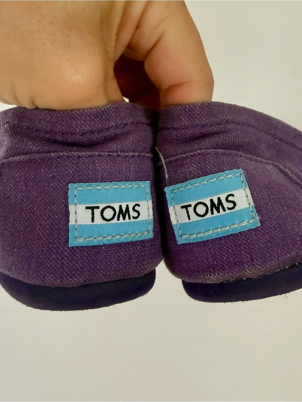 TOMS Purple Canvas Alpargata Slip On Classic Flats Espadrille Design 6.5 BTS